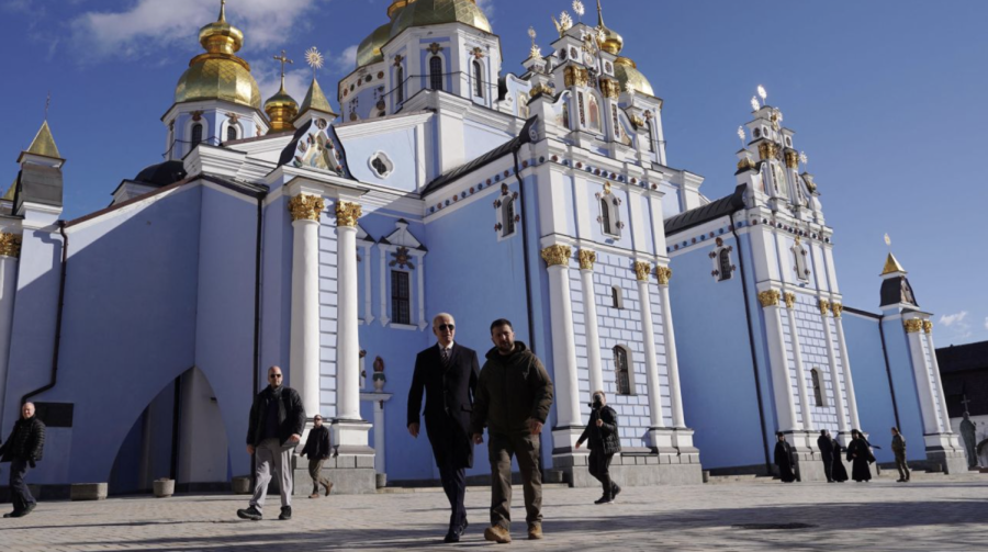 US President Joe Biden made a surprise trip to Kyiv on February 20, 2023, ahead of the first anniversary of Russia's invasion of Ukraine
(Dimitar Dilkoff/AFP/Getty Images)