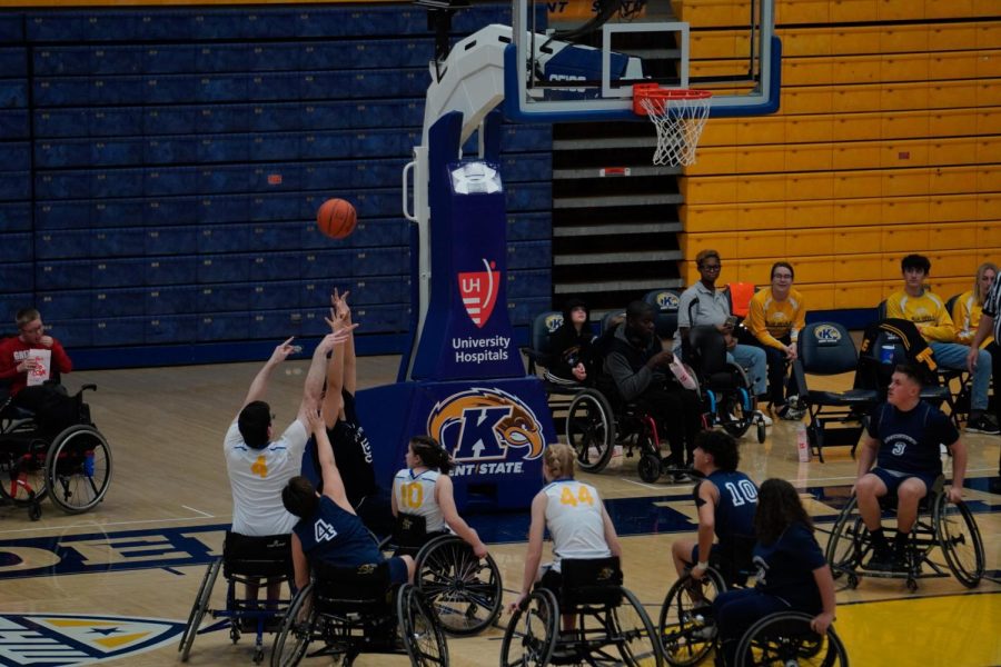 Wooster Wheelchair Generals' Ryan Hannan takes a shot on Feb. 25, 2023.