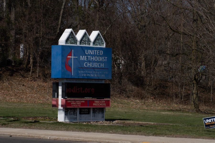 The United Methodist Church in Kent, Ohio on March 26, 2023. 