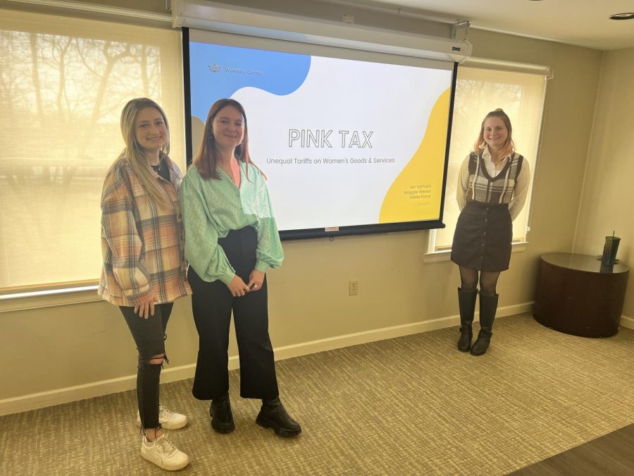 The Women's Center interns present the Pink Tax March 16, 2023. 