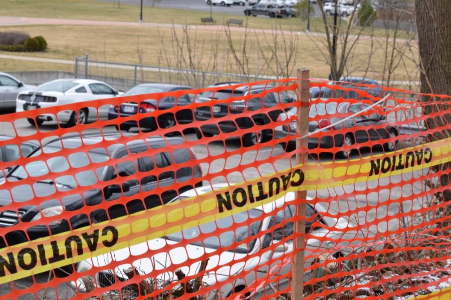 Frat houses have their properties blocked off with netting and caution tape to ensure the safety of Kent State Students during Fake Paddy's Day parties.