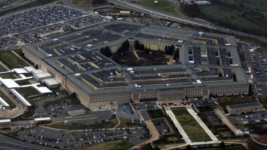 The Pentagon is seen from a flight taking off from Ronald Reagan Washington National Airport in Arlington, Virginia, on November 29, 2022.
Alex Wong/Getty Images