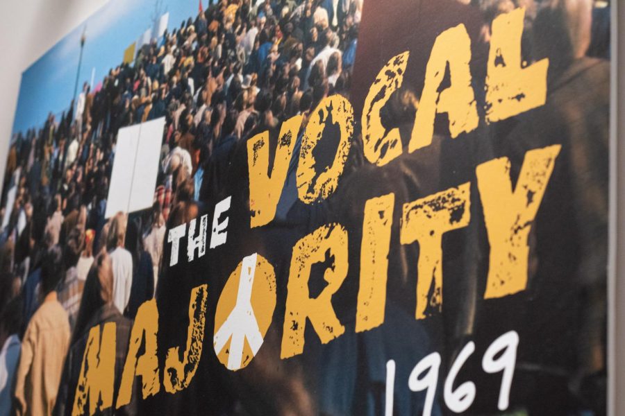 The Vocal Majority exhibit on display in Taylor Hall's May 4 Visitors Center showcases the various anti-war protests across the US in 1969 leading up to the May 4th Shootings. The display first opened on Feb. 22, 2023 and will remain open until May 31, 2023.   