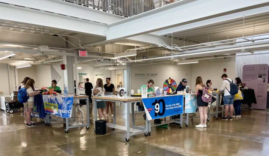 Students visit various mental health related booths at Fresh Check Day April 20,2023. 