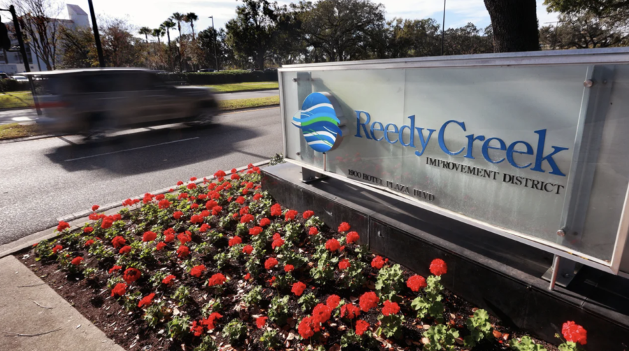 The entrance to Walt Disney World's Reedy Creek Improvement District headquarters in Lake Buena Vista. (Joe Burbank/Orlando Sentinel/Tribune News Service via Getty Images)
