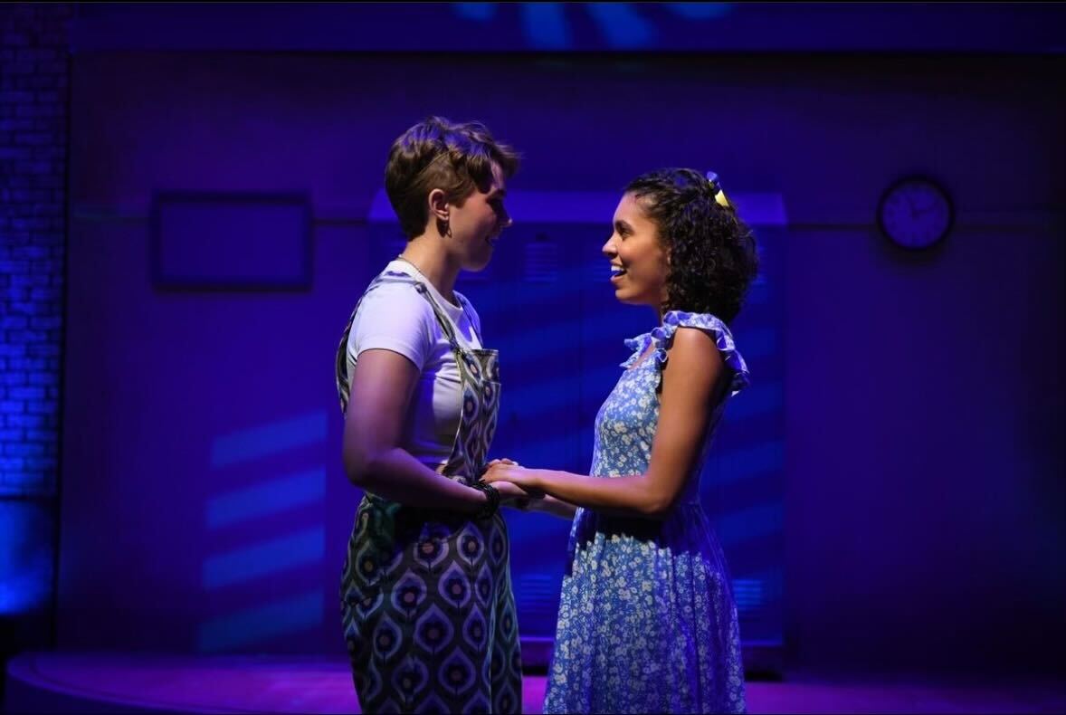 Lane LaVonne (left), who plays Emma Nolan and Jocelyn Trimmer (right), who plays Alyssa Greene in the Porthouse Theatre's production of "The Prom." (Courtesy of Porthouse Theatre)