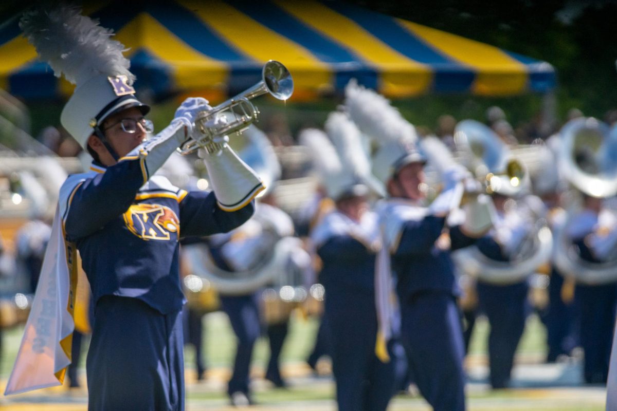 Kent State's marching band performs its "The Wizard of Oz" themed show at the home opener for Kent State Football on Sept. 16, 2023.