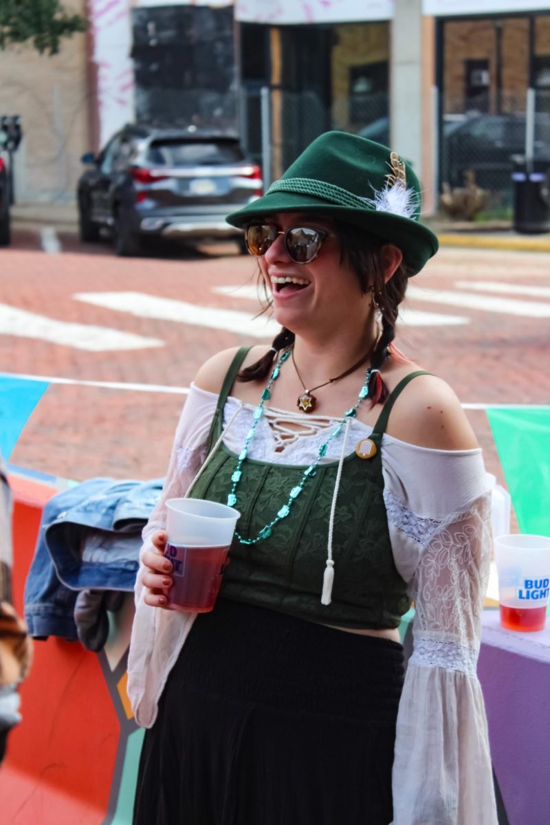 6 year Kent resident Becca Sagaris enjoys her first ever Main Street Kent Oktoberfest on Sept. 23, 2023. 