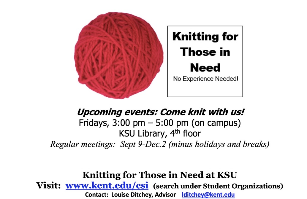 Knitting for those in need mixes community outreach with a tactical creative outlet.