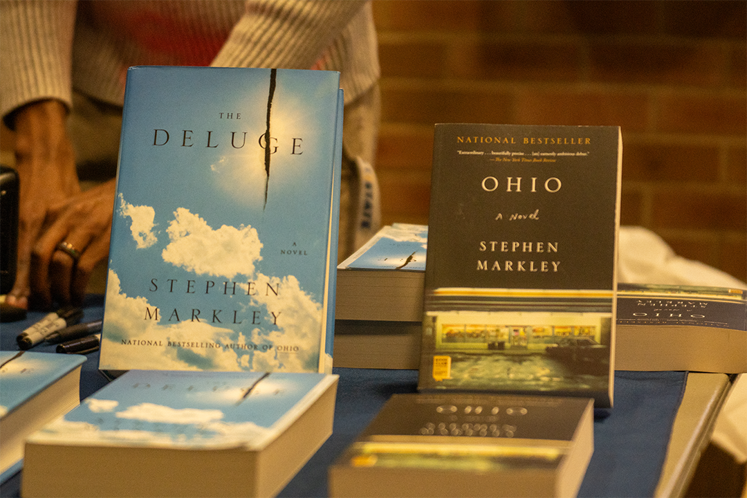 Stephen Markley's books, "The Deluge" which released in 2023 and "Ohio" which came out in 2013. Oct. 25, 2023.