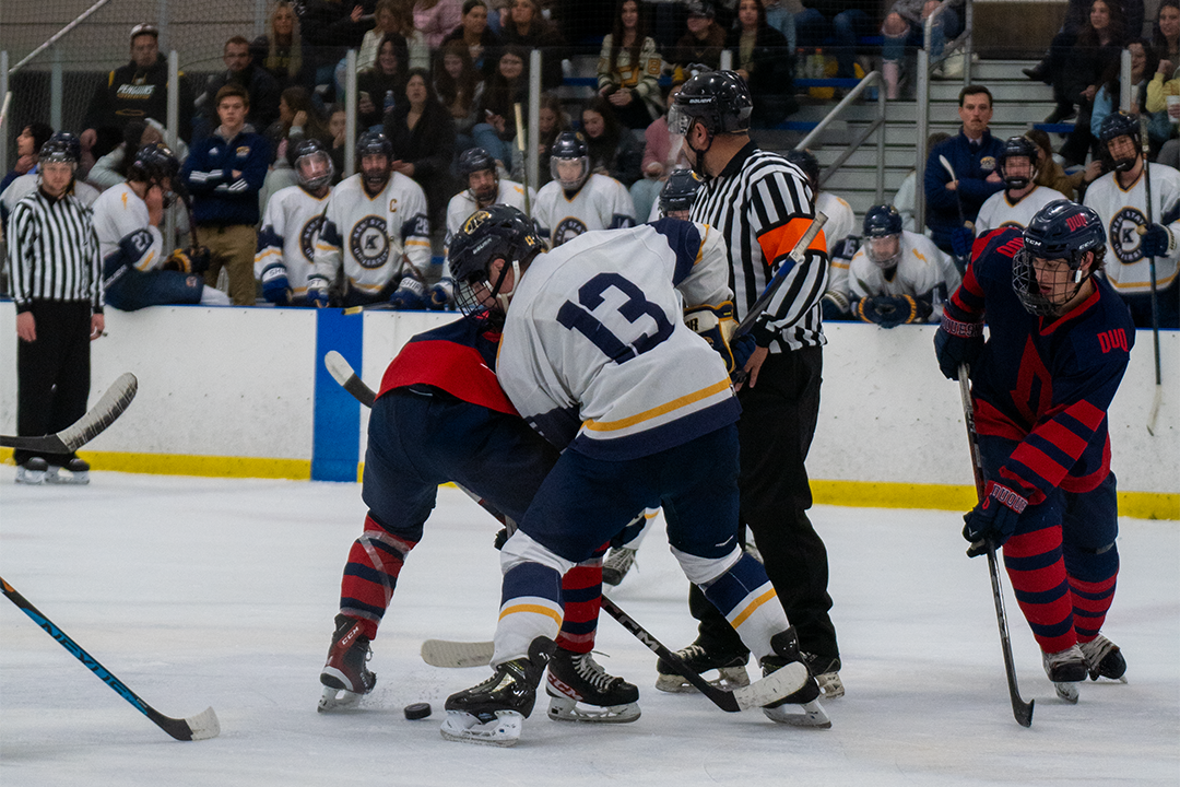 Kent State hockey battles Duquesne and goes into overtime on Nov. 18, 2023. 