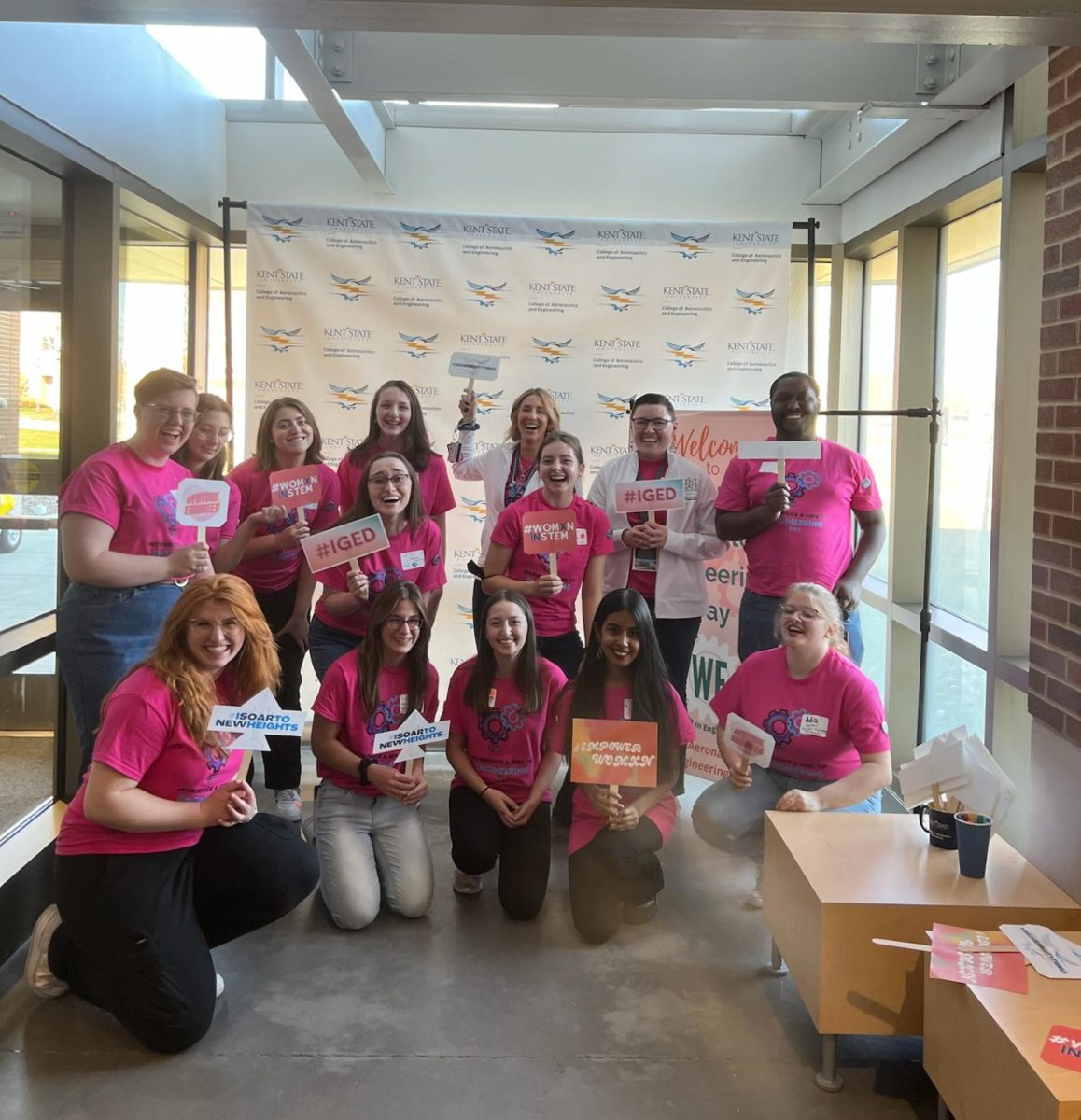 Women in Engineering members attend an event hosted by the club last year.