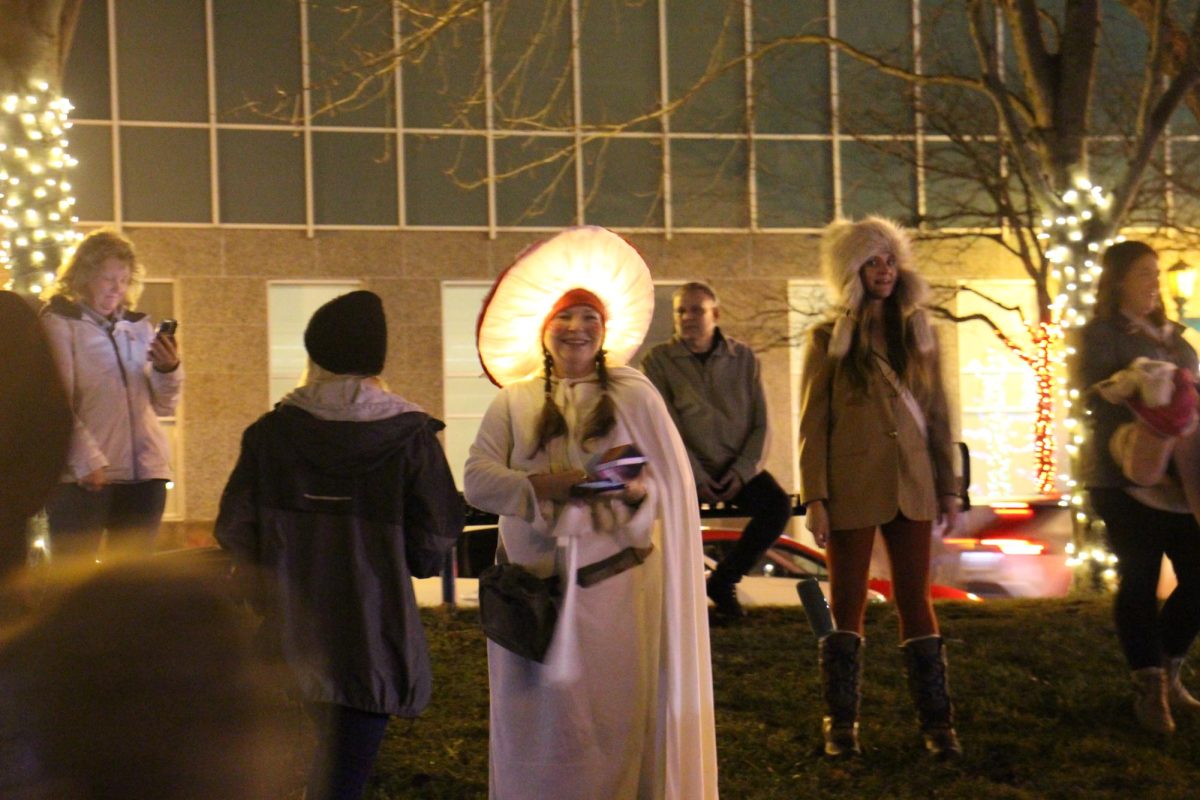 Kent residents downtown during the "Unsilent Night" event on Dec. 9, 2023.