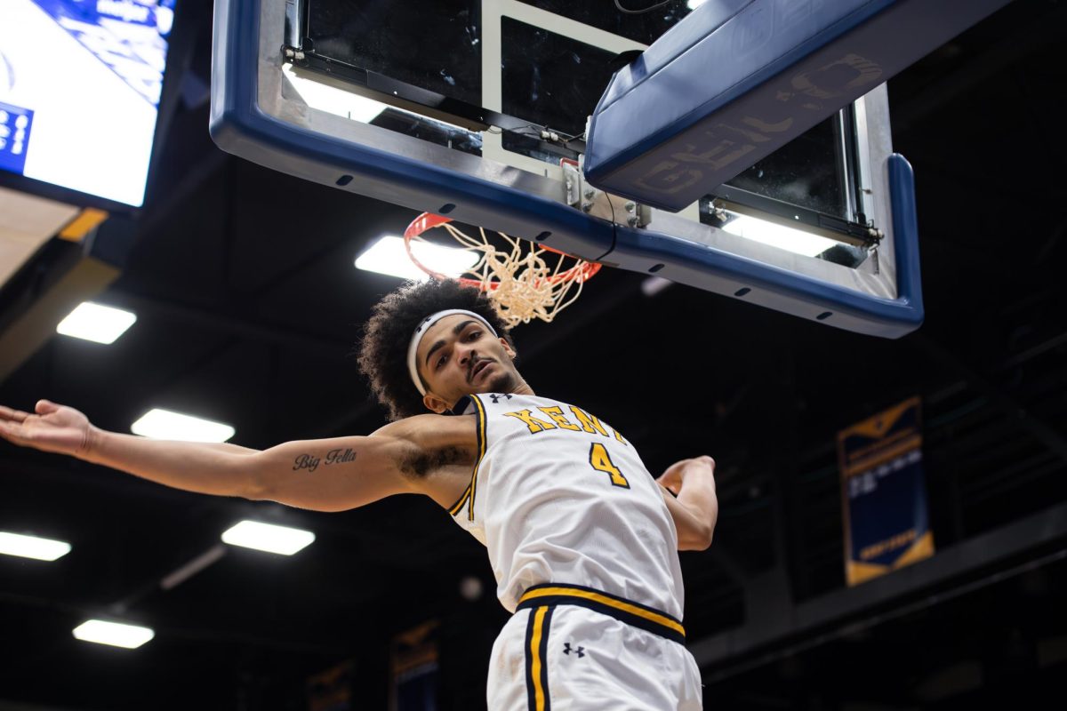 Graduate student Chris Payton Jr. scores a dunk during the game against Miami University on Jan. 30, 2024.