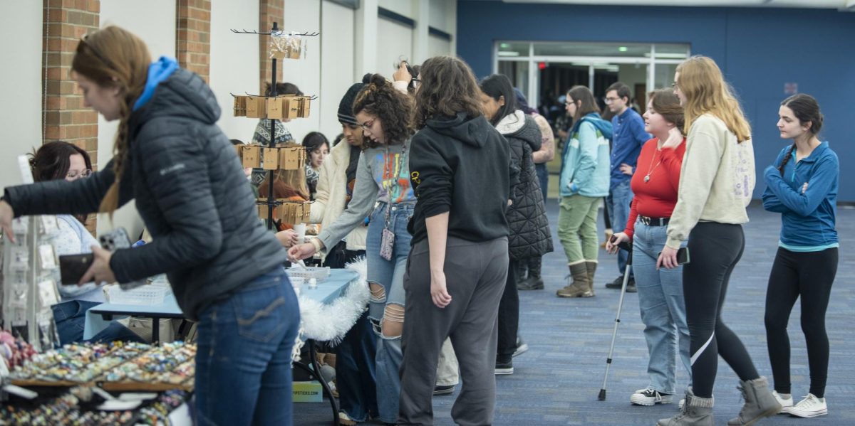 Students peruse the Taste of Winter market at WinterBlast 2024, put on by the Flash Activities Board on Jan. 20, 2024.