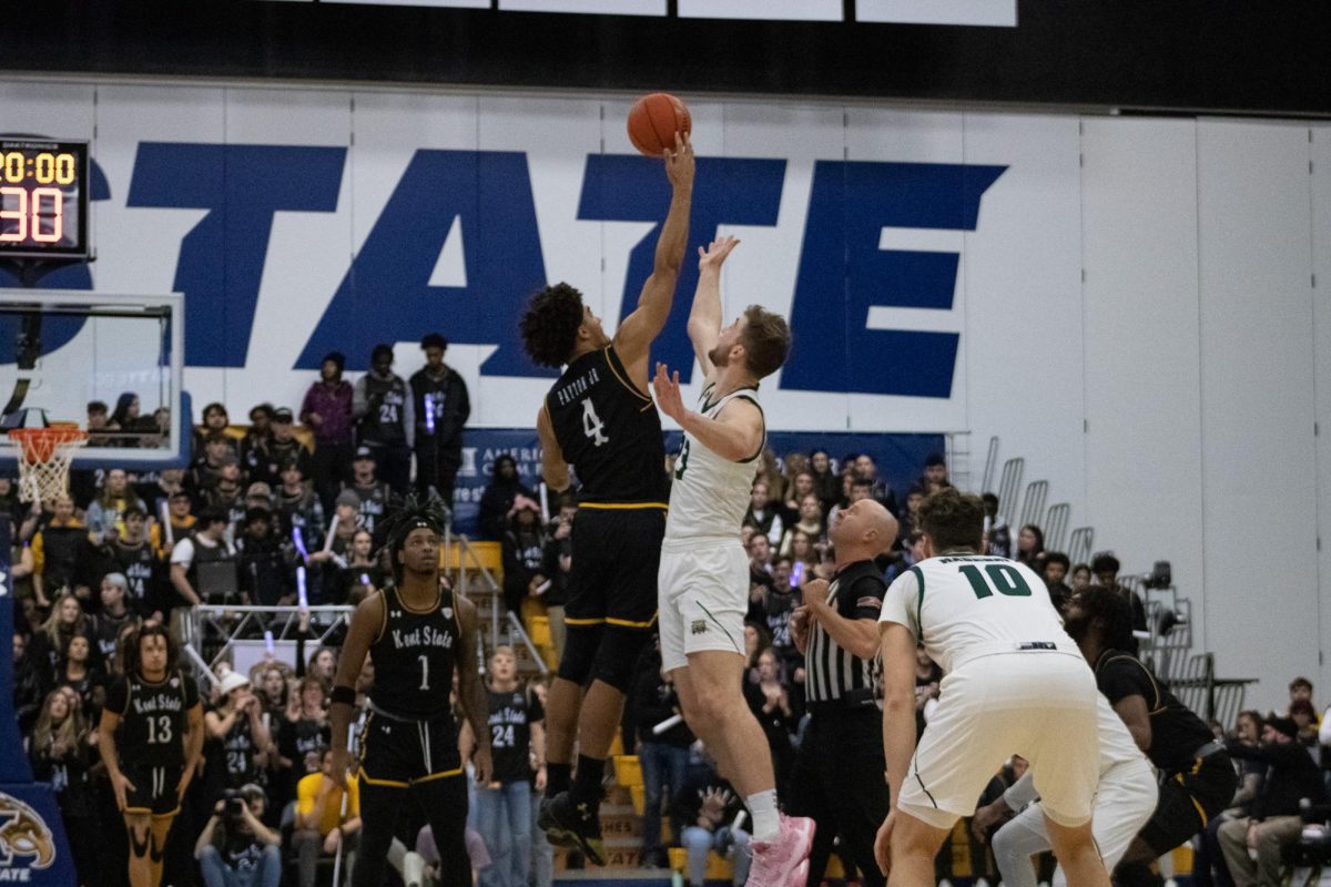 The tipoff in the Memorial Athletic and Convocation Center with the Kent State Golden Flashes and the Ohio Bobcats on Jan. 26, 2024.