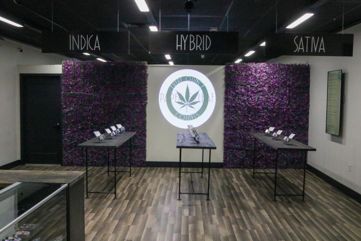  Indica, Hybrid and Sativa are among the different types of hemp on sale at Kent's new hemp shop, Paper & Leaf, on Jan. 27, 2024.