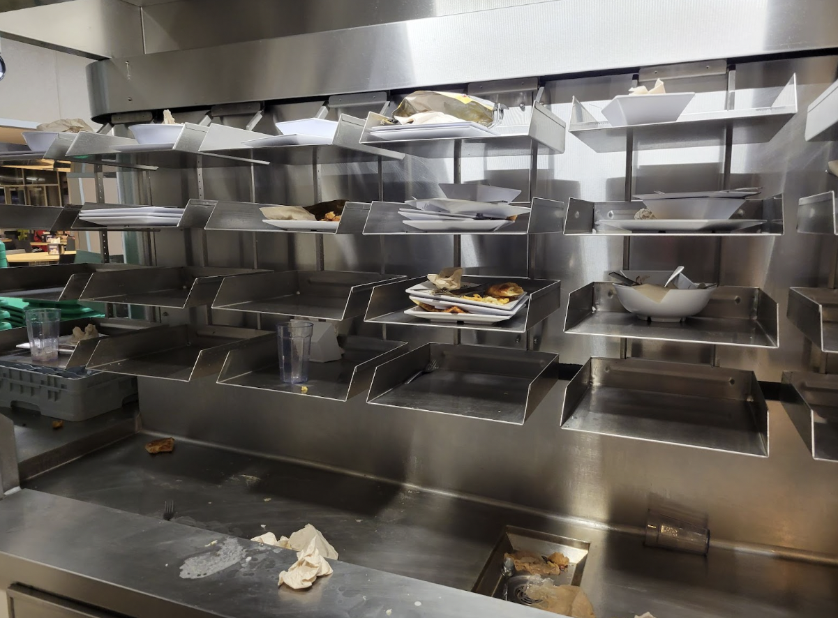 Trays sent to be cleaned at Eastway.