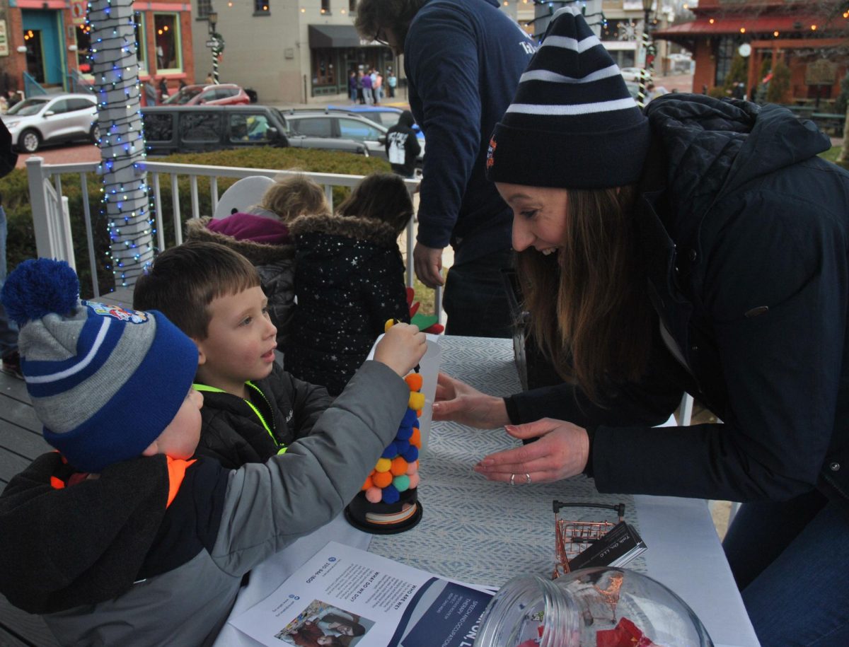 Kids gather to play the "Fuzzies game" held by Talk On, LLC. Kent's Snow Day was held on Saturday, January 27th. 