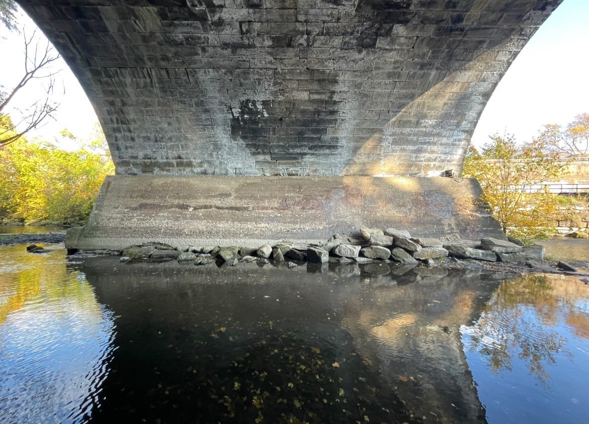 Underneath the bridge in Downtown Kent