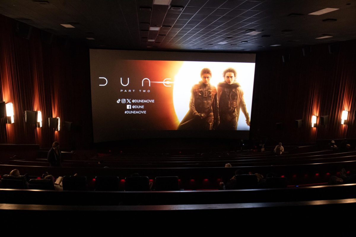 Ticket holders find their seats as they wait for the premiere of "Dune Part 2" to start at Cinemark Valley View and XD in Cleveland on Feb. 27, 2024.