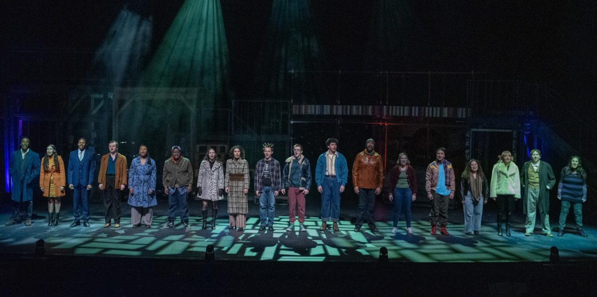 “525,600 minutes, how do you measure a year in the life?” The cast of "Rent" gathers to sing the show's signature song “Seasons of Love” and seeks an answer to that question. "Rent" will run until Feb. 25, 2024, at E. Turner Stump Theatre in the Center for the Performing Arts. 