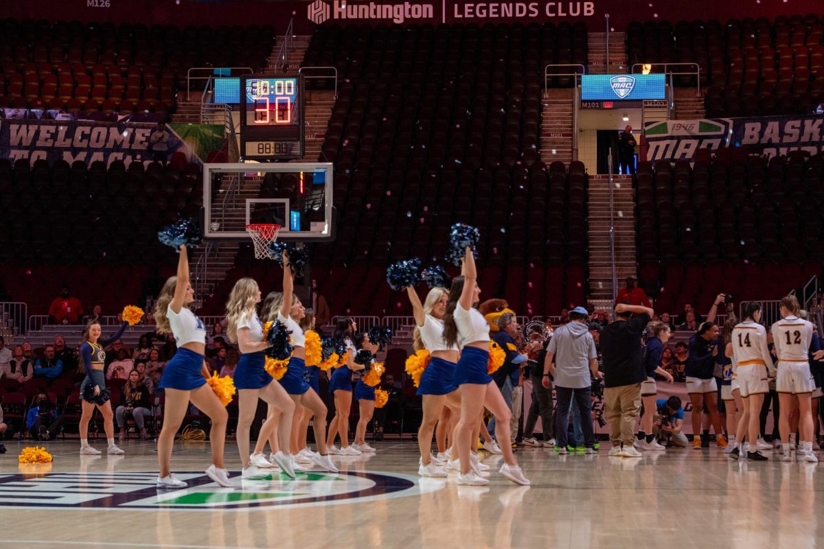 The Kent State Dance Team kept the energy up during Kent State's win against Buffalo on March 16, 2024.