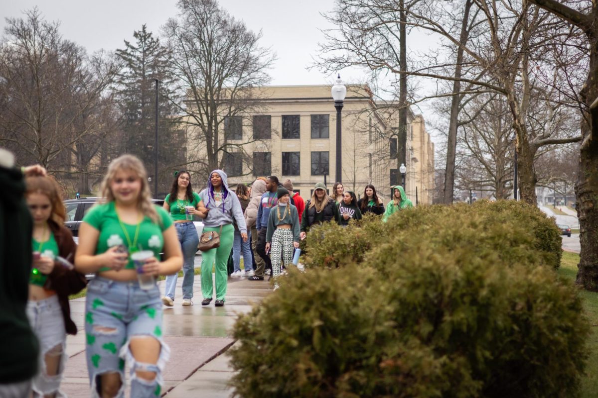 People flood the streets while celebrating during Fake Paddy's day on March 9, 2024.