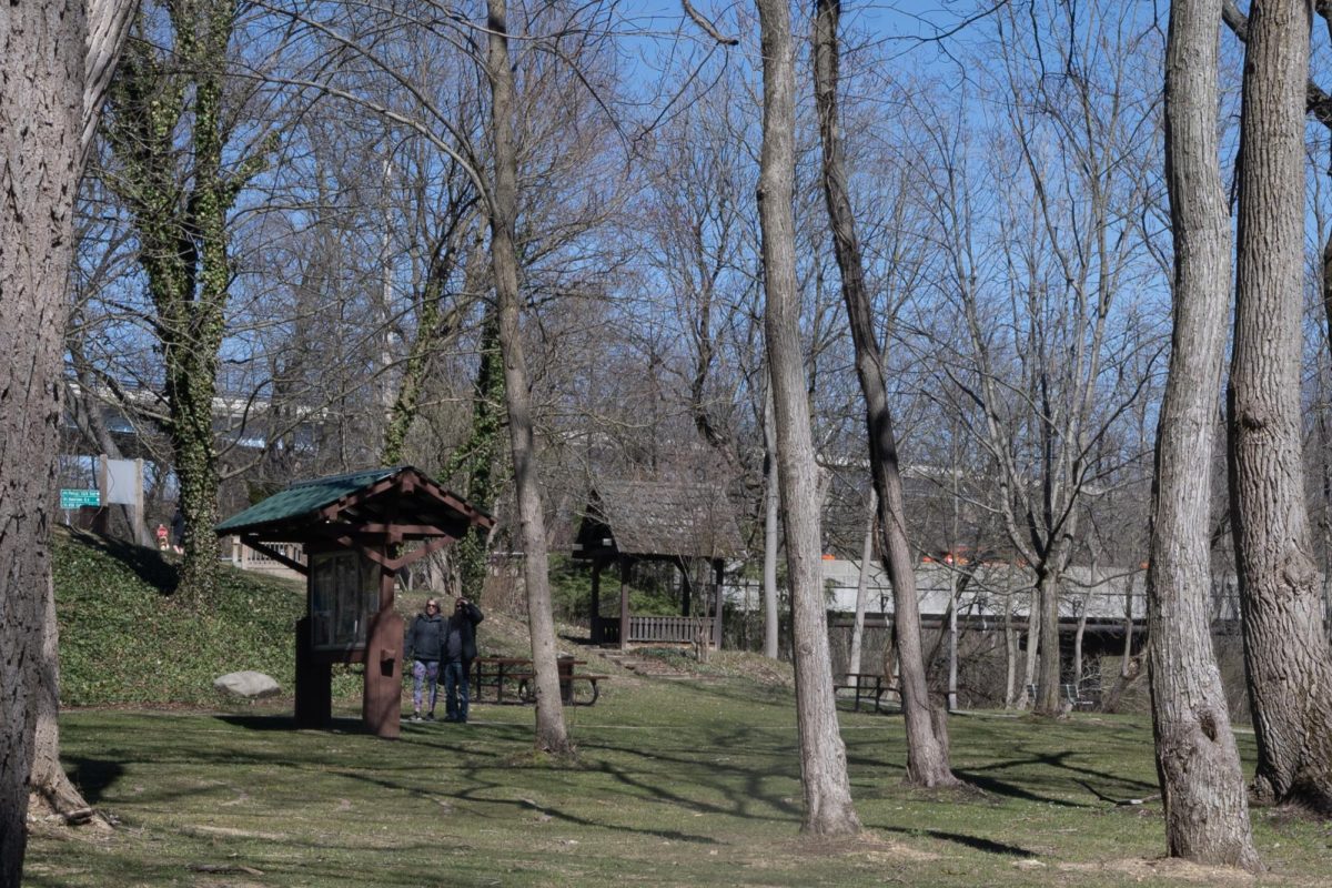 Bring lunch and friends to Tannery Park and read about the history of John Brown and his tannery that used to sit on the site. Photo taken on March 28, 2024.