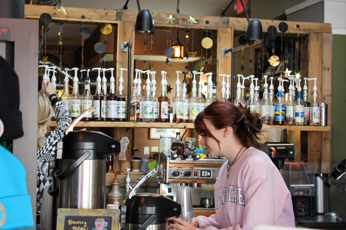 Scribbles Coffee Shop employee preparing coffee on March 24th, 2024. Scribbles is located at 237 N. Water St. in Kent.