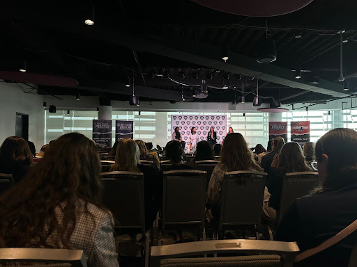 Panelists discuss the evolution of women's sports at the "Wednesday is FOUR Women" conference at Rocket Mortgage FieldHouse March 13, 2024.