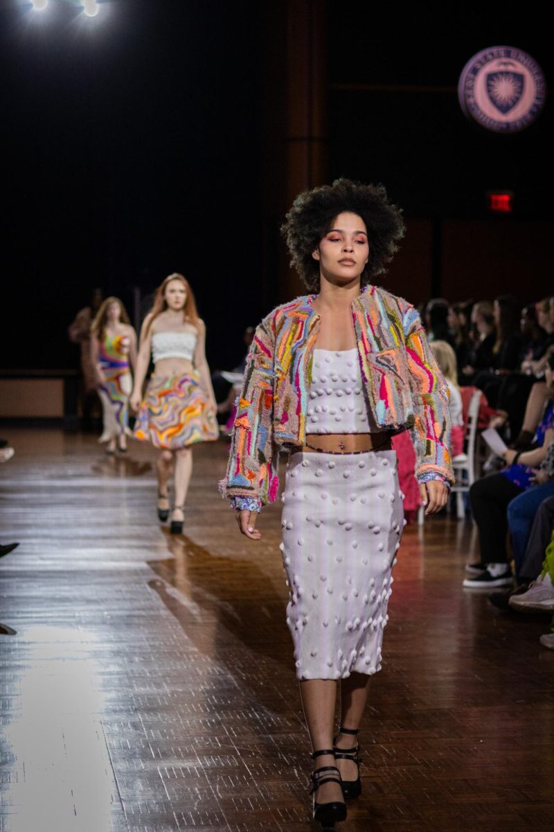 Models walk in the ballroom during the KSU Annual Fashion Show on April 25, 2024.