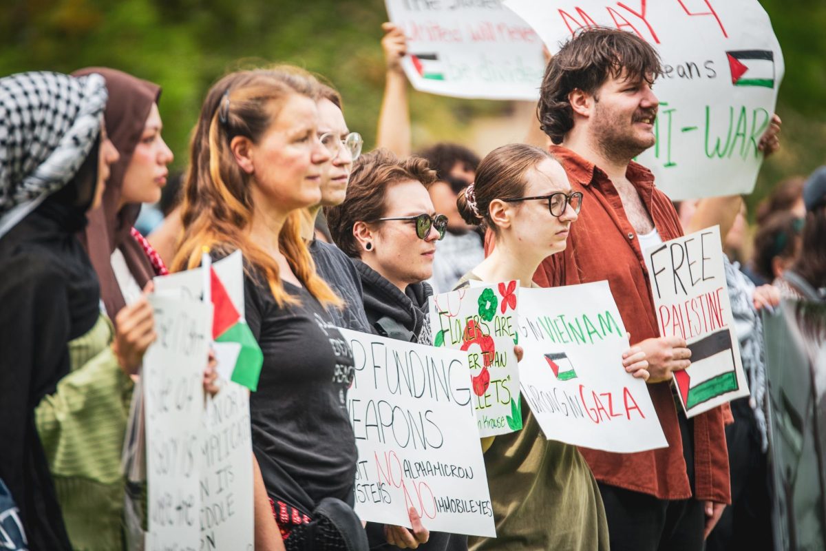 Peaceful protesters gather at the annual May 4 Commemoration on May 4, 2024.