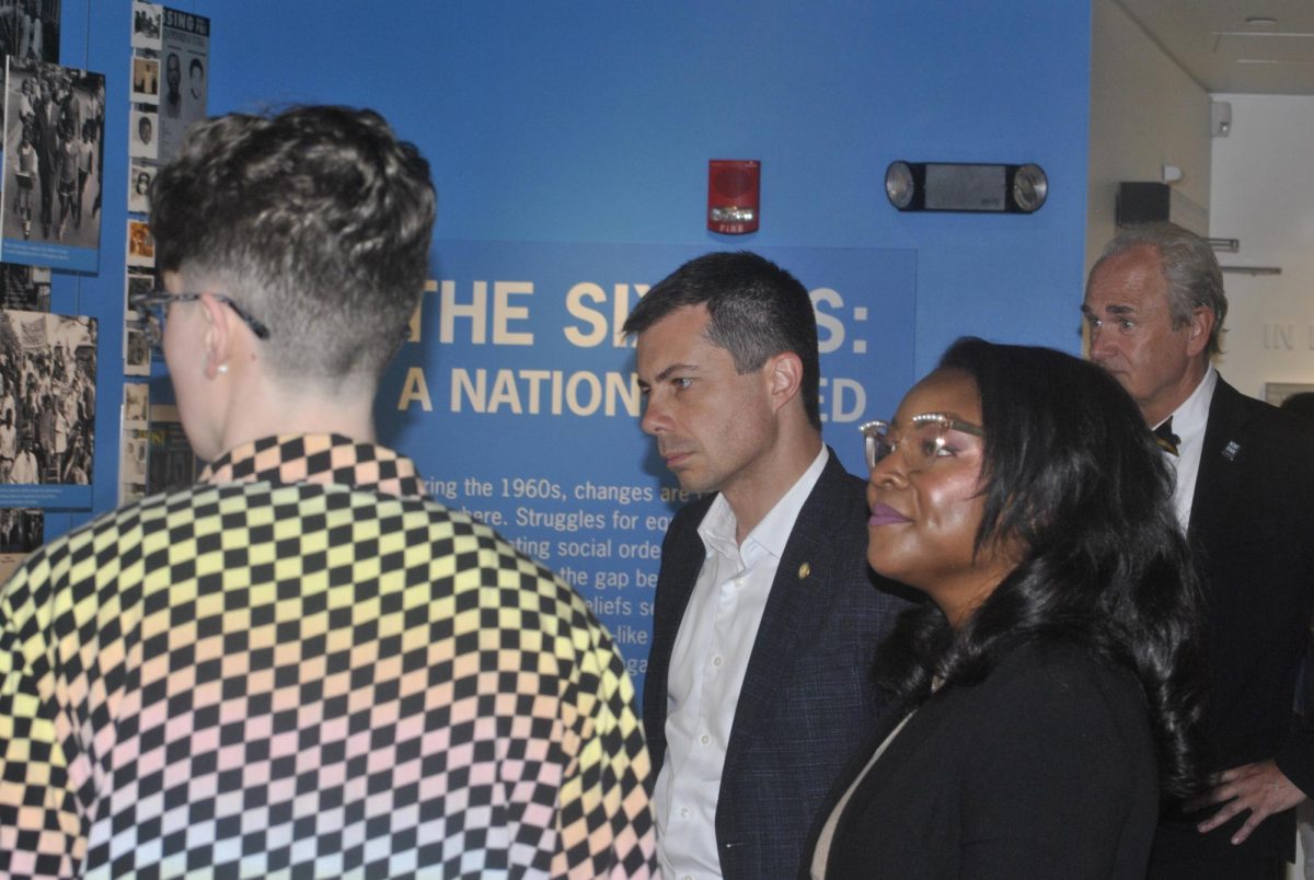 U.S Transportation Secretary Pete Buttigieg and Rep. Emilia Sykes tour the May 4 Visitors Center on Monday, June 24.