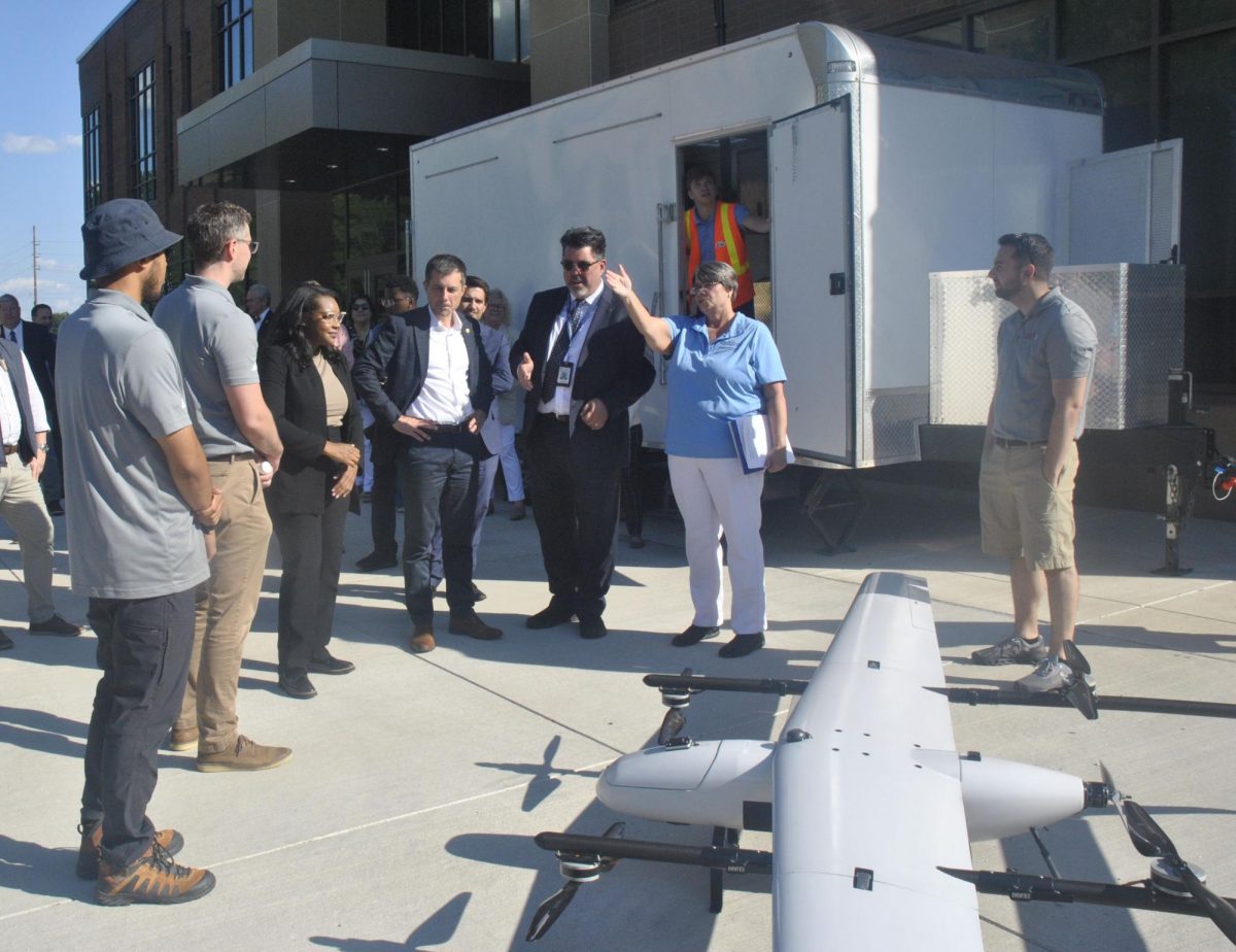 U.S Transportation Secretary Pete Buttigieg visits Kent State's new Aeronautics building. 