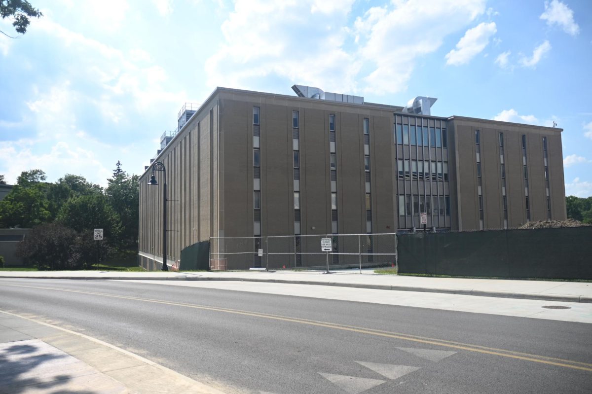 Over the summer construction takes place at Kent State's White Hall. 