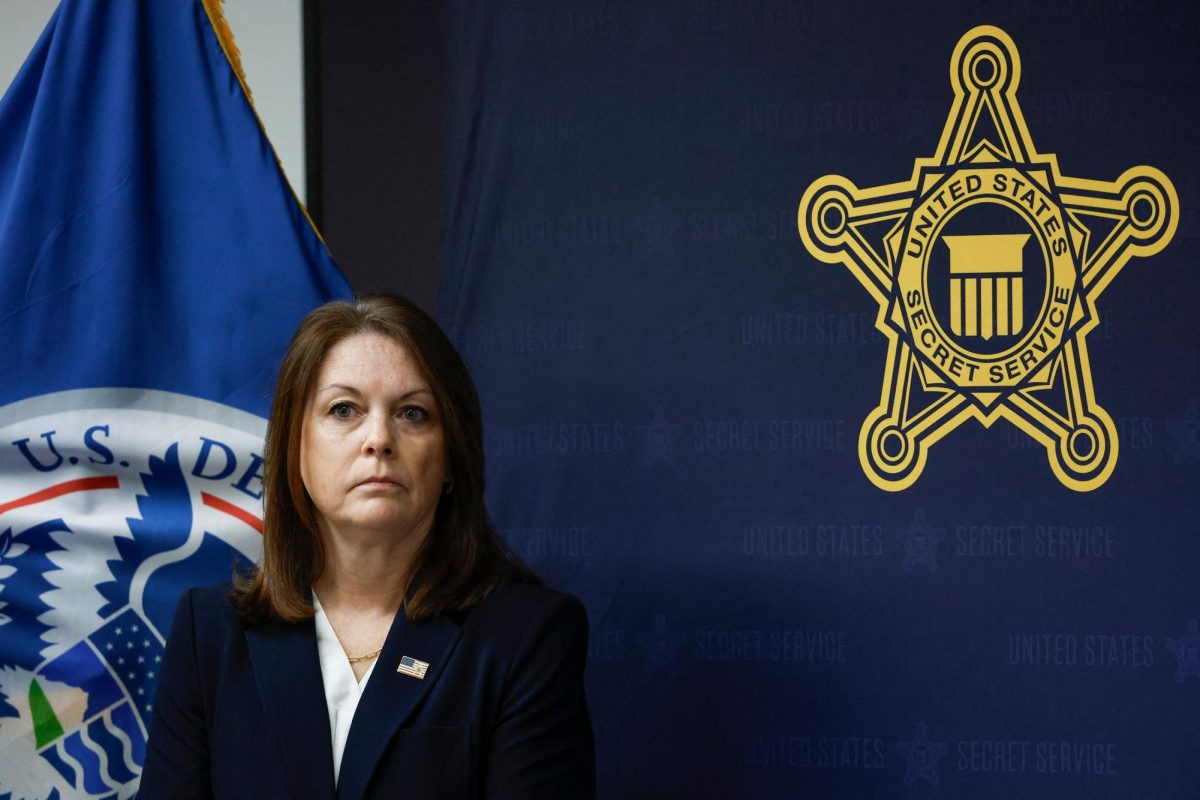 United States Secret Service Director Kimberly Cheatle looks on during a press conference at the Secret Service's Chicago Field Office on June 4 2024 in Chicago, Illinois. | Kamil Krzaczynski/AFP/Getty Images via CNN Newsource