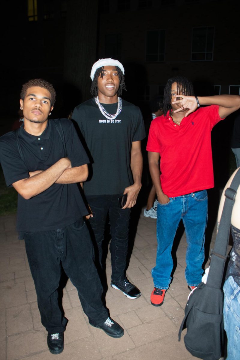 Kent State freshmen pose for a photo at BUS's Block Party outside of Oscar Ritchie Hall in celebration of the start of the new fall semester on August 29th, 2024.