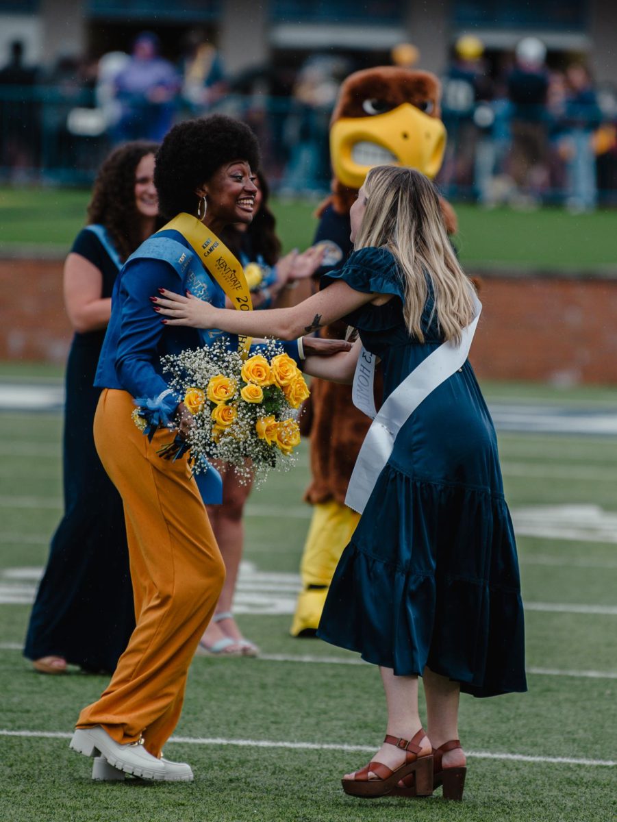 Ariane Robinson winning Homecoming Queen at halftime. Sept. 28, 2024.