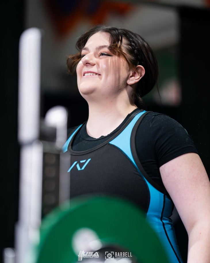 Maria Sargent at a powerlifting competition. Photo courtesy of Maria Sargent.