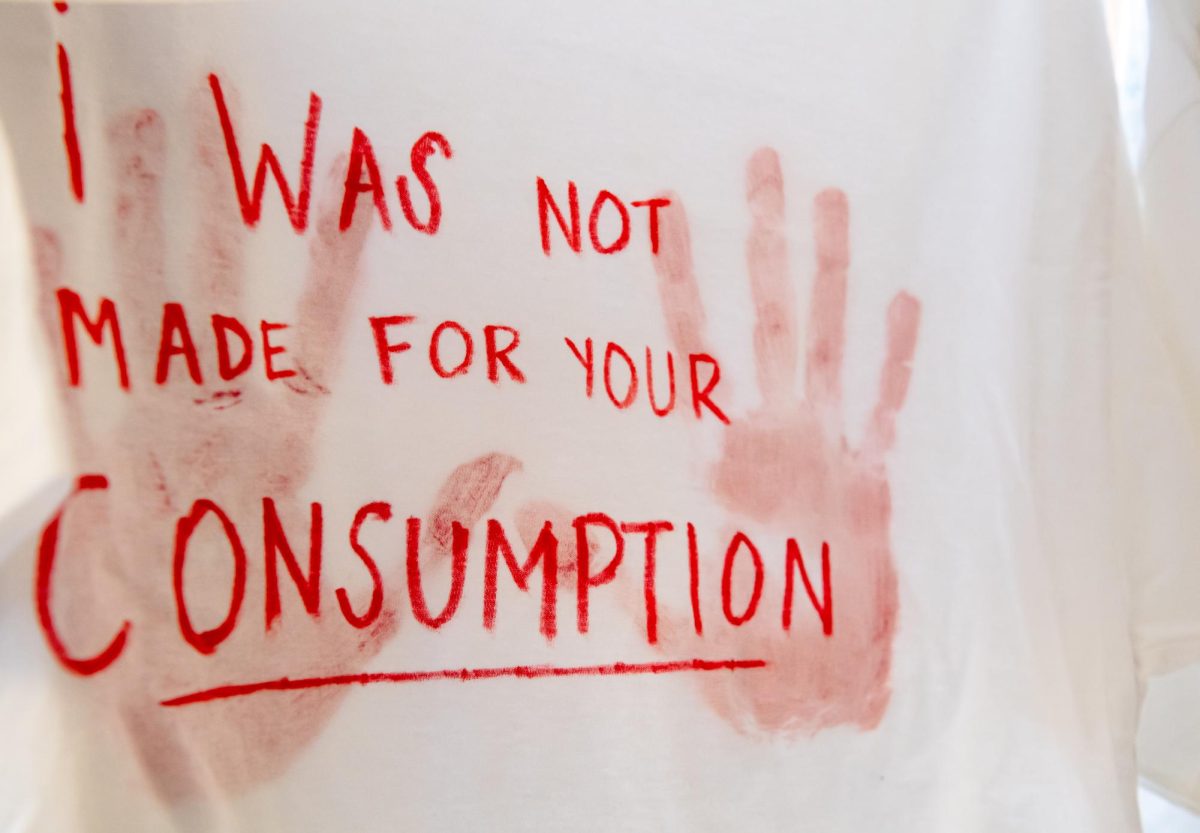 The Clothesline Project created by SRVSS features shirts created by power-based violence survivors, Wednesday, Oct. 16, 2024. 