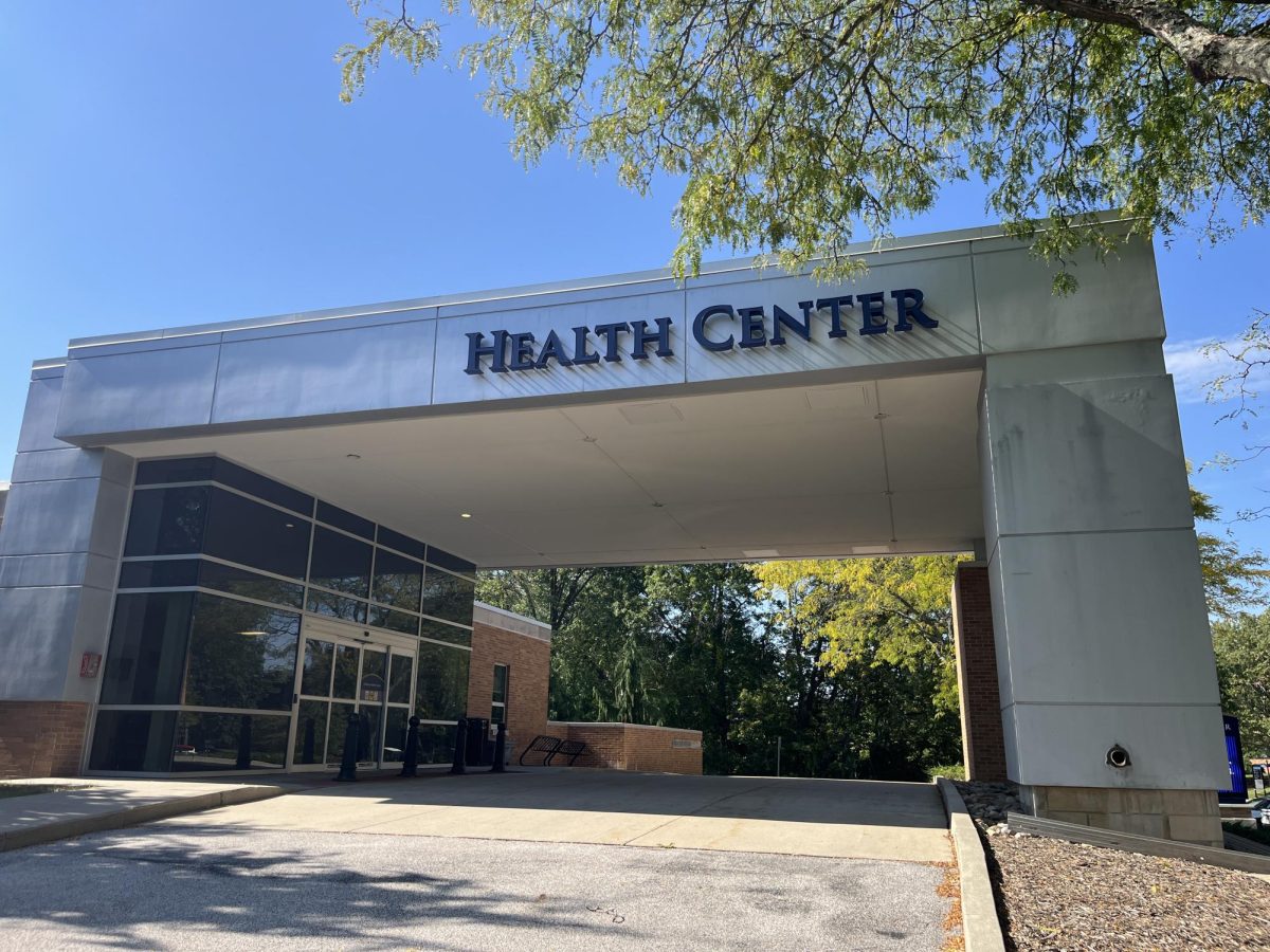 The front entrance of the DeWeese Health Center, Oct. 6, 2024.