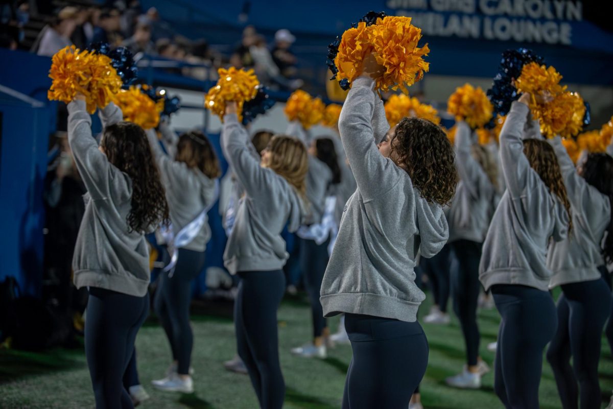 Kent State dance team cheering on the football team in their game against Akron. Nov. 19, 2024.