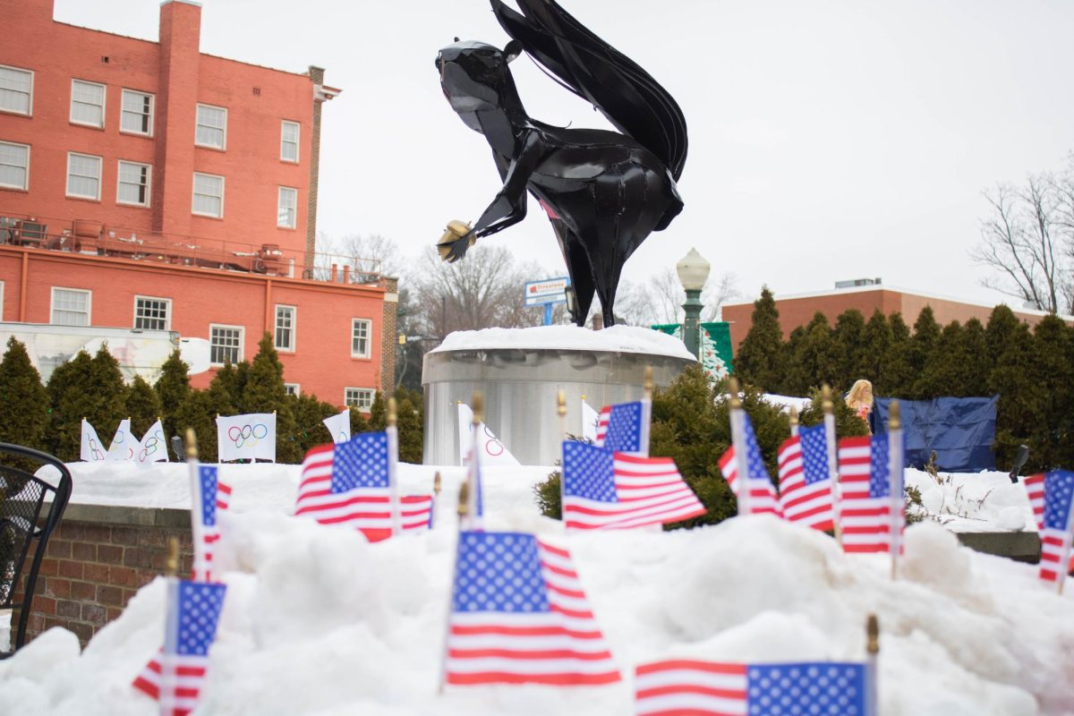 Acorn Alley and Acorn Plaza held fun winter games for people to play and win free items at the Snow Day event in downtown Kent on Jan. 25,2025.