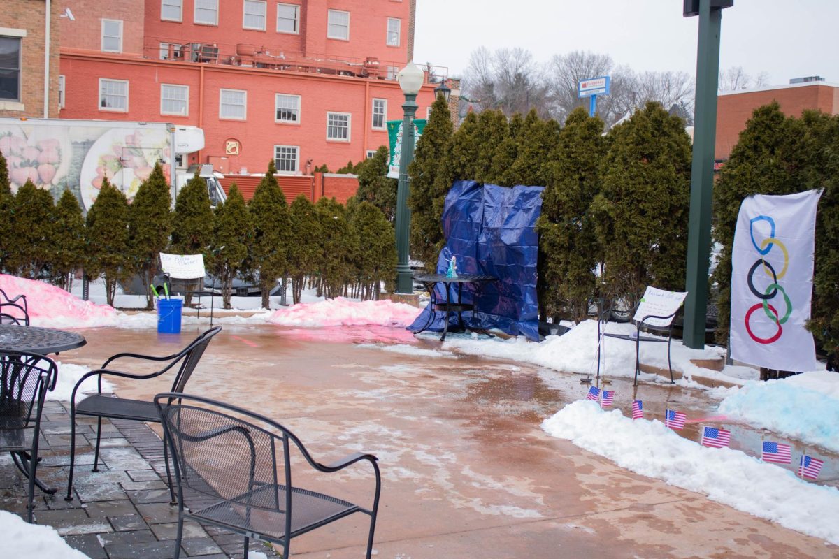 Acorn Alley and Acorn Plaza held fun winter games for people to play and win free items at the Snow Day event in downtown Kent on Jan. 25,2025. 