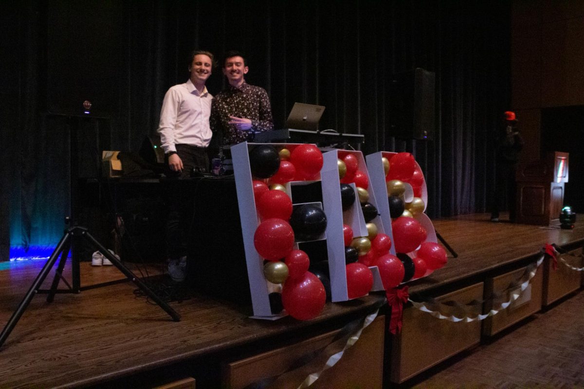 DJs play students' favorite hits at FAB's Red Dress Gala on Feb. 8th, 2025.