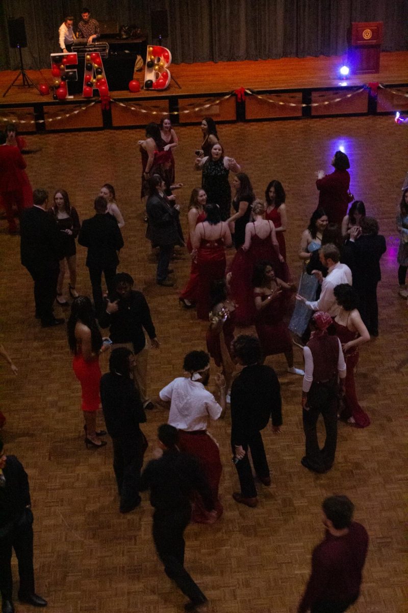 Students dance at FAB's Red Dress Gala on Feb. 8th, 2025.