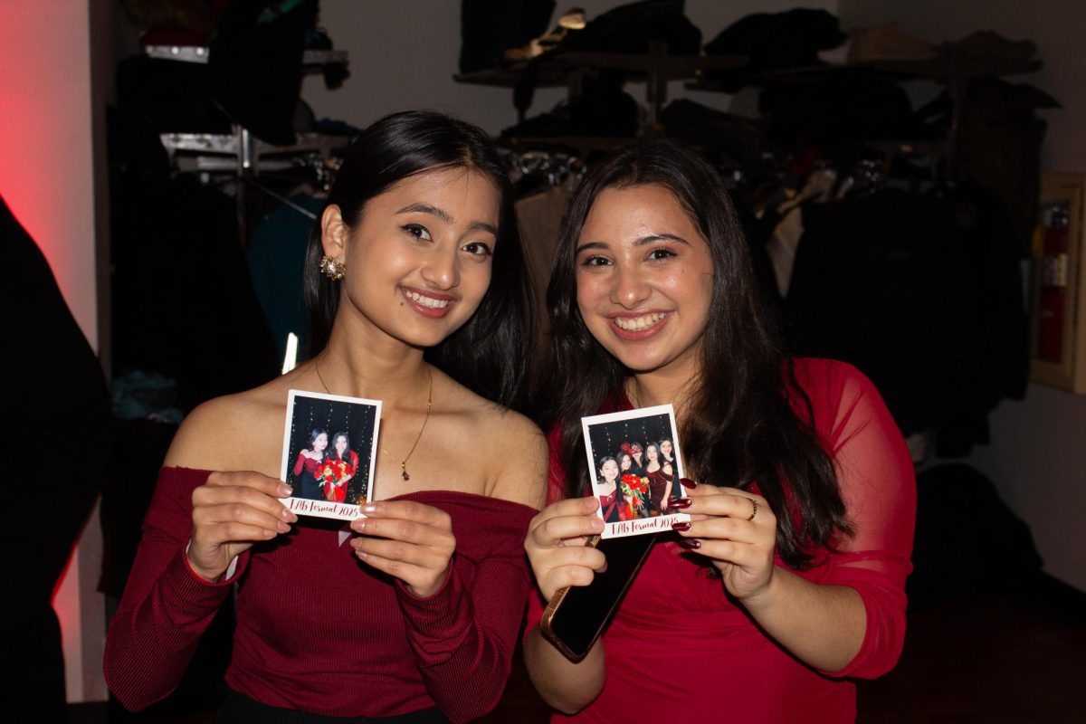 Students share memories from the photo booth at FAB's Red Dress Gala on Feb. 8th, 2025.