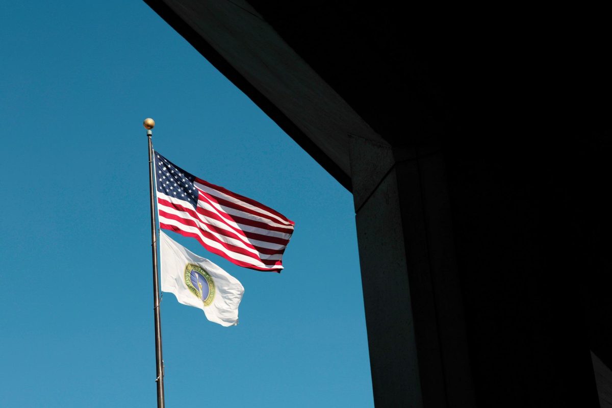 Flags outside the Department of Energy. Trump officials fired more than 300 probationary employees at the NNSA Thursday, then rescinded those terminations on Friday.