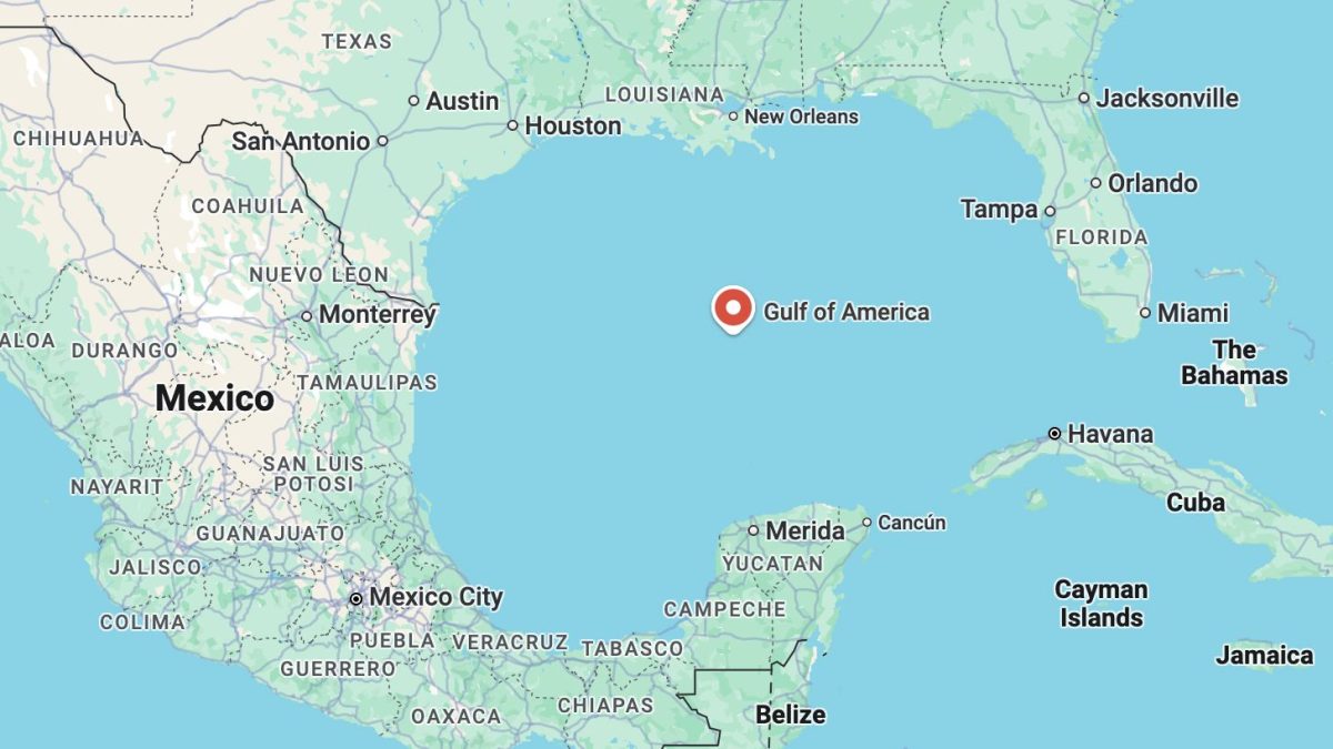 A Google map now shows the Gulf of America.